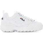 Białe Niskie sneakersy męskie marki Fila Disruptor w rozmiarze 40 