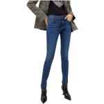 Niebieskie Jeansy z wysokim stanem damskie z motywem USA Skinny fit dżinsowe marki Liu Jo 