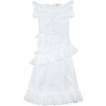 Białe Eleganckie sukienki damskie bez rękawów w stylu boho z koronki na imprezę marki Msgm w rozmiarze S 