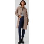Beżowe Klasyczne płaszcze damskie na jesień marki Vero Moda Kate Moss 