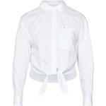 Białe Bluzki z długim rękawem damskie z długimi rękawami eleganckie dżinsowe marki Tommy Hilfiger TOMMY JEANS w rozmiarze M 