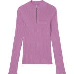 Fioletowe Bluzy sportowe damskie z długimi rękawami eleganckie bawełniane marki Marc O'Polo w rozmiarze XL 
