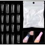 Wielokolorowe Sztuczne paznokcie dla dziewczynek - 60 sztuk lekko kryjące bezzapachowe 