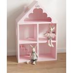 Różowe Domki dla lalek z motywem myszy sosnowe 
