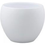 Białe Doniczki o średnicy 14 cm w nowoczesnym stylu ceramiczne o wysokości 11 cm 