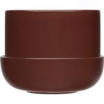 Brązowe Doniczki o średnicy 13 cm ceramiczne marki Iittala o wysokości 13 cm 