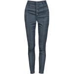 Niebieskie Jeansy z wysokim stanem damskie Skinny fit dżinsowe marki Guess 