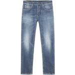 Niebieskie Elastyczne jeansy męskie rurki dżinsowe marki DONDUP 