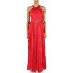 Czerwone Sukienki na zamek damskie z poliestru maxi marki Guess Marciano w rozmiarze L 