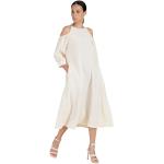 Białe Długie sukienki damskie z długimi rękawami maxi marki PESERICO w rozmiarze XS 