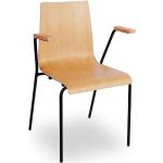Krzesła konferencyjne sztaplowane - 4 sztuki w nowoczesnym stylu drewniane marki ELIOR 