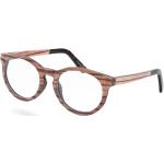 Drewniane oprawione przezroczyste szylkretowe okulary