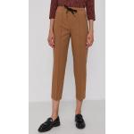 Drykorn Spodnie Access damskie kolor brązowy proste high waist
