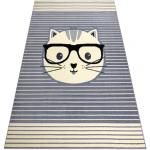 Szare Dywany z motywem kotów z polipropylenu marki Dywany Łuszczów 
