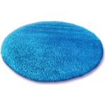 Niebieskie Dywany okrągłe o średnicy 100 cm z polipropylenu marki Dywany Łuszczów 