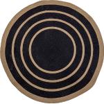 Czarne Dywany okrągłe o średnicy 120 cm marki Bloomingville 
