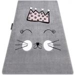 Szare Dywany dla dzieci z motywem kotów syntetyczne marki Dywany Łuszczów 