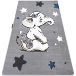 Szare Dywany dla dzieci z motywem słoni syntetyczne marki Dywany Łuszczów 