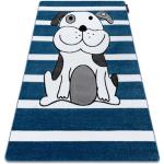 Niebieskie Dywany dla dzieci z motywem psów syntetyczne marki Dywany Łuszczów 