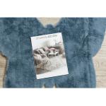 Niebieskie Dywany Shaggy do prania w pralce z motywem motyli z poliestru marki Dywany Łuszczów 