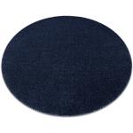 Ciemnoniebieskie Dywany okrągłe o średnicy 200 cm gładkie z polipropylenu marki Dywany Łuszczów 