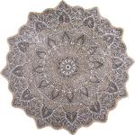 Przecenione Szare Dywany okrągłe o średnicy 80 cm z motywem mandali marki vitaus 