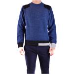 Wielokolorowe Swetry z okrągłym dekoltem męskie eleganckie wełniane na jesień marki Neil Barrett w rozmiarze XL 