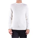 Białe Swetry z okrągłym dekoltem męskie wełniane na jesień marki DONDUP w rozmiarze XL 