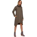 Khaki Sukienki asymetryczne damskie bawełniane marki MOE w rozmiarze XL 