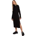 Czarne Długie sukienki damskie z poliestru marki MOE w rozmiarze XL 