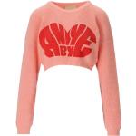 Różowe Swetry z krótkim rękawem z krótkimi rękawami marki ANIYE BY w rozmiarze M 