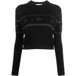 Czarne Swetry z okrągłym dekoltem damskie eleganckie z wiskozy w rozmiarze M 