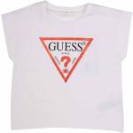 Różowe Koszulki damskie z długimi rękawami eleganckie na wiosnę marki Guess 