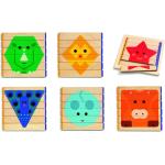 Przecenione Wielokolorowe Puzzle drewniane drewniane marki Djeco 