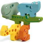 Wielokolorowe Puzzle drewniane z motywem zwierząt drewniane marki Djeco 