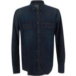 Niebieskie Koszule męskie dżinsowe marki PT Torino w rozmiarze L 