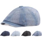 Niebieskie Czapki z daszkiem baseball cap męskie młodzieżowe dżinsowe 