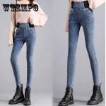Wielokolorowe Elastyczne jeansy damskie dżinsowe w rozmiarze dużym 
