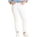 Białe Jeansy z wysokim stanem damskie dżinsowe marki Marina Rinaldi w rozmiarze dużym 
