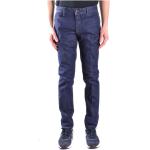 Niebieskie Proste jeansy męskie dżinsowe na jesień marki PAOLO PECORA 