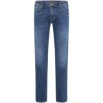 Niebieskie Elastyczne jeansy męskie gładkie Skinny fit dżinsowe marki LEE 