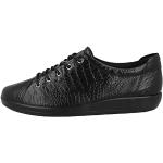 Czarne Sneakersy sznurowane damskie wodoodporne gładkie sportowe marki Ecco w rozmiarze 35 
