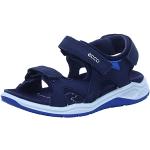Niebieskie Buty na rzepy dla chłopców w paski sportowe z mikrofibry marki Ecco w rozmiarze 24 