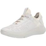 Białe Sneakersy sznurowane damskie sportowe z bydlęcej skóry marki Ecco w rozmiarze 38 