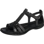 Czarne Sandały skórzane damskie amortyzujące na lato marki Ecco w rozmiarze 42 
