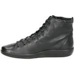 Czarne Wysokie sneakersy dla dzieci z wyjmowanymi wkładkami w stylu retro marki Ecco w rozmiarze 35 