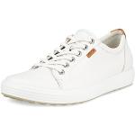Białe Buty skórzane damskie z nubuku marki Ecco w rozmiarze 39 