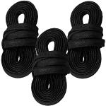 Eden Zestaw 3 par płaskich sznurówek bawełnianych czarnych ekspozytorów, jeden rozmiar, czarny