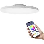 Białe Lampy sufitowe okrągłe o średnicy 60 cm w systemie Smart Home z tworzywa sztucznego marki Eglo 