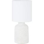 Białe Lampy stołowe z kloszem w nowoczesnym stylu ceramiczne marki Eglo - gwint żarówki: E14 